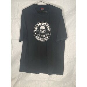 Hot Leathers 2nd Amendment 1789 Skull Graphic T-Shirt Men's XL Black